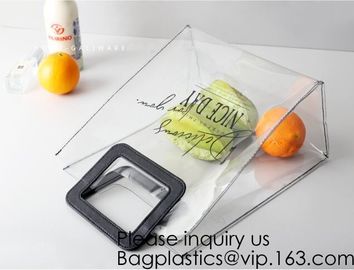 Amazon Ebay Hot Selling Clear Pvc Tote Bag Transparent Handbag Shoulder Bag,Stadium Wholesale PVC Transparent Clear Tote supplier