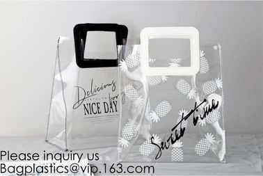 Amazon Ebay Hot Selling Clear Pvc Tote Bag Transparent Handbag Shoulder Bag,Stadium Wholesale PVC Transparent Clear Tote supplier