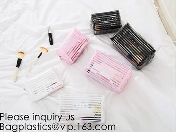 Promotional Pu make up cosmetic bag sequin pvc zipper pouch,make up bag pouch,Organizer Pouches Tote Bag for Women supplier