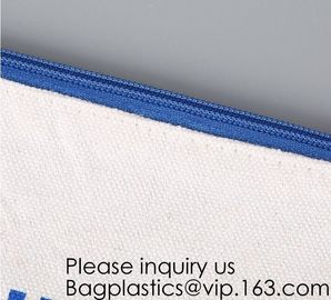 Gold Printed Gift Organic Cotton Canvas Makeup Bag,Personalized Cosmetic Bag Makeup Tassel Bag Custom Canvas Pouch supplier