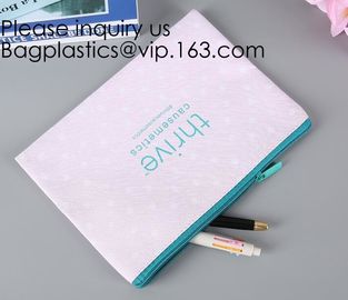 Necessary Black Pouch Canvas Print Makeup Cosmetic Bag,Personalized Custom Wholesale Canvas Material Makeup Cosmetic Bag supplier