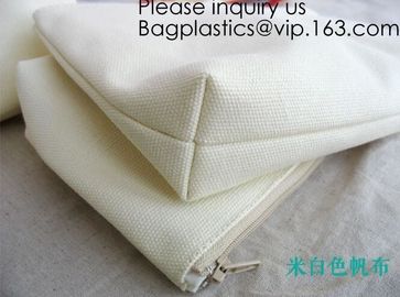 Promotional canvas hand carry makeup bag cosmetic organizer,natural canvas Makeup Bag Cotton Cosmetic Bag, bagease supplier