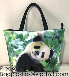 Lady Handbag Woman Color Panda Print Bag,Cute Chinese Panda custom print tote bag,Promotional Custom Logo Printed Organi supplier
