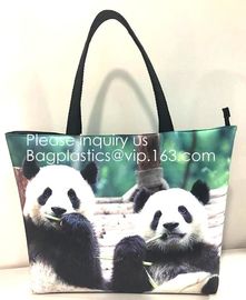 Lady Handbag Woman Color Panda Print Bag,Cute Chinese Panda custom print tote bag,Promotional Custom Logo Printed Organi supplier