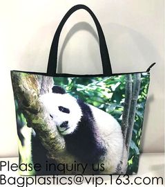 Lady Handbag Woman Color Panda Print Bag,Cute Chinese Panda custom print tote bag,Promotional Custom Logo Printed Organi supplier