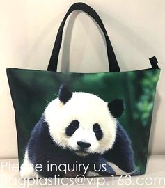 Lady Handbag Woman Color Panda Print Bag,Cute Chinese Panda custom print tote bag,Promotional Custom Logo Printed Organi supplier