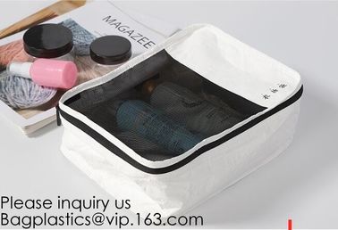 Washable Tyvek Paper Cosmetic Bags,Tyvek Paper Cosmetic Bag Trendy PU Makeup Bag with Private Label, bagease, bagplastic supplier