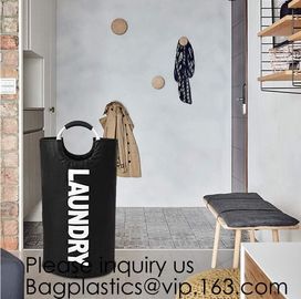 Fabric Anti-Mold Plastic Board Extra-Large Size Laundry Hamper With Laundry Bag,600D Oxford White Easycare Double Bag La supplier