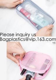 Travel toiletry pouch cosmetic makeup organizer bag zipper transparent pvc mesh bags,pouch nylon cosmetic gift bags&amp;case supplier