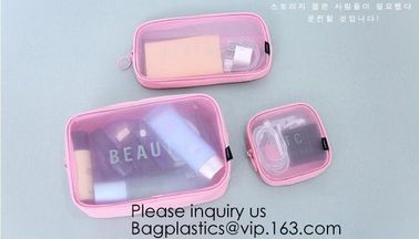 Travel toiletry pouch cosmetic makeup organizer bag zipper transparent pvc mesh bags,pouch nylon cosmetic gift bags&amp;case supplier