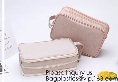New Fashion Travel Makeup Brush Mesh Cosmetic Bag,Portable Canvas Travel Organizer Cosmetic Bag Toiletry Makeup Wash Bag supplier