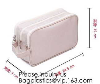 New Fashion Travel Makeup Brush Mesh Cosmetic Bag,Portable Canvas Travel Organizer Cosmetic Bag Toiletry Makeup Wash Bag supplier