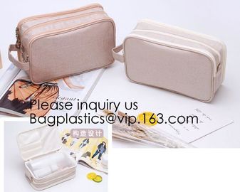 New Fashion Travel Makeup Brush Mesh Cosmetic Bag,Portable Canvas Travel Organizer Cosmetic Bag Toiletry Makeup Wash Bag supplier