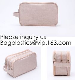 New Fashion Travel Makeup Brush Mesh Cosmetic Bag,Portable Canvas Travel Organizer Cosmetic Bag Toiletry Makeup Wash Bag supplier