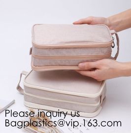 New Fashion Travel Makeup Brush Mesh Cosmetic Bag,Portable Canvas Travel Organizer Cosmetic Bag Toiletry Makeup Wash Bag supplier