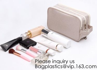 New Fashion Travel Makeup Brush Mesh Cosmetic Bag,Portable Canvas Travel Organizer Cosmetic Bag Toiletry Makeup Wash Bag supplier