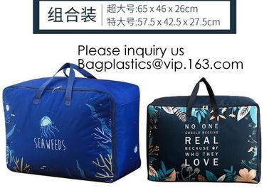 Household 100% Polyester Quilt Storage Bag Travelling Bag With Zipper For Clothes,Quilt storage bag, Quilt handle bag supplier