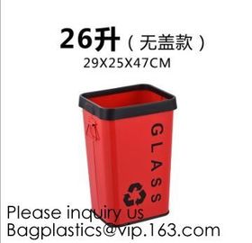 Metal Waste Bin Trash Cans Tin Garbage Bin,Stainless Steel Push Door Garbage Bin/Trash Bin/Tin Can,Kitchen/Home/Househol supplier