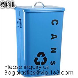 Household Metal Tin Garbage /Dust Bin,Metal Dog Pet Food Storage Bin Tin/Galvanized Trash Can/Garbage Bin,Store Supplies supplier