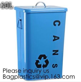 Household Metal Tin Garbage /Dust Bin,Metal Dog Pet Food Storage Bin Tin/Galvanized Trash Can/Garbage Bin,Store Supplies supplier