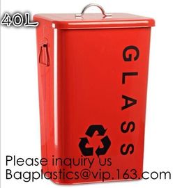 Household Metal Tin Garbage /Dust Bin,Metal Dog Pet Food Storage Bin Tin/Galvanized Trash Can/Garbage Bin,Store Supplies supplier