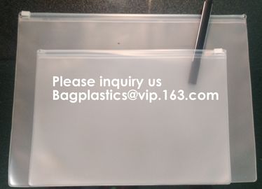 Waterproof Clear Plastic Zip Lock PVC A5 Document File Zipper Bag,Stationary Pen Pencil Packaging Bags,holder, case,pac supplier