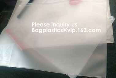 Waterproof Clear Plastic Zip Lock PVC A5 Document File Zipper Bag,Stationary Pen Pencil Packaging Bags,holder, case,pac supplier