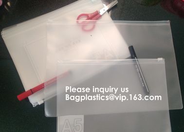Waterproof Clear Plastic Zip Lock PVC A5 Document File Zipper Bag,Stationary Pen Pencil Packaging Bags,holder, case,pac supplier