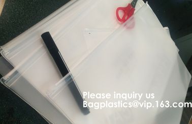 Waterproof Clear Plastic Zip Lock PVC A5 Document File Zipper Bag,Stationary Pen Pencil Packaging Bags,holder, case,pac supplier