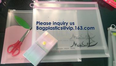 A4 A5 A6 B5 Transparent Pp Froested File Bag With Zipper,PP Plastic Zip File Bag For Cosmetics Offices Supplies, bagease supplier