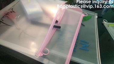 A4 A5 A6 B5 Transparent Pp Froested File Bag With Zipper,PP Plastic Zip File Bag For Cosmetics Offices Supplies, bagease supplier