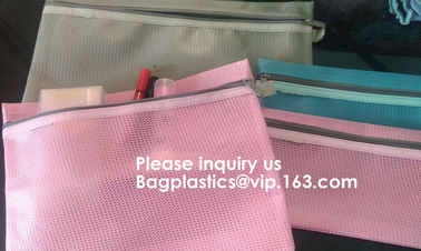 Custom Logo Size Toiletry Storage File Nylon Mesh Zipper Bag,Document mesh Bag Zip File Bag for Cosmetics Offices Suppli supplier