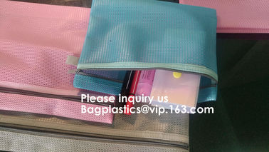 Custom Logo Size Toiletry Storage File Nylon Mesh Zipper Bag,Document mesh Bag Zip File Bag for Cosmetics Offices Suppli supplier