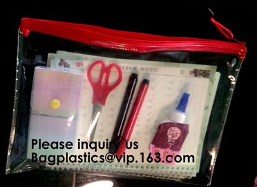 Waterproof Zippered File Bag PVC Mesh Organizer Storage Bag Durable File Bag for Office Stationery and Travel, bagease supplier