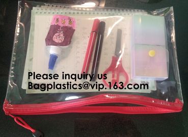 Waterproof Zippered File Bag PVC Mesh Organizer Storage Bag Durable File Bag for Office Stationery and Travel, bagease supplier