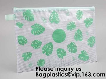 Mesh Bag/Zipper /Mesh Pouch/File,Promotional Plastic Mesh Clear File Bag With Zipper,Jewellery Gift Clear Mesh Pouch supplier