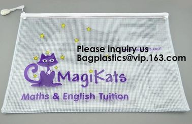 Mesh Bag/Zipper /Mesh Pouch/File,Promotional Plastic Mesh Clear File Bag With Zipper,Jewellery Gift Clear Mesh Pouch supplier