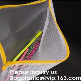 Mesh Bag/Zipper /Mesh Pouch/File,Promotional Plastic Mesh Clear File Bag With Zipper,Jewellery Gift Clear Mesh Pouch supplier