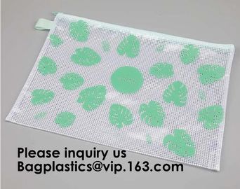 Mesh Bag/Zipper /Mesh Pouch/File,Promotional Plastic Mesh Clear File Bag With Zipper,Jewellery Gift Clear Mesh Pouch supplier
