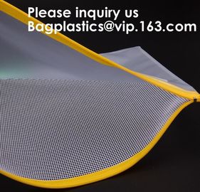 Mesh Bag/Zipper /Mesh Pouch/File,Promotional Plastic Mesh Clear File Bag With Zipper,Jewellery Gift Clear Mesh Pouch supplier