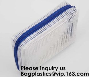 Eco friendly material documents pouch/plastic file pockets for kids,Eco friendly material PVC mesh bag, bagease, pack supplier