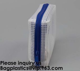 Eco friendly material documents pouch/plastic file pockets for kids,Eco friendly material PVC mesh bag, bagease, pack supplier