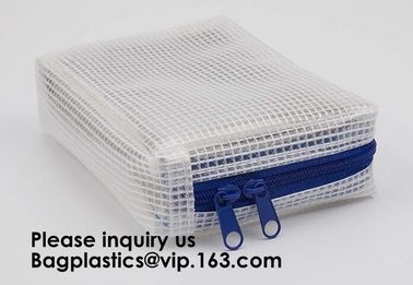 Eco friendly material documents pouch/plastic file pockets for kids,Eco friendly material PVC mesh bag, bagease, pack supplier