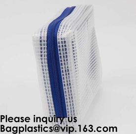 Eco friendly material documents pouch/plastic file pockets for kids,Eco friendly material PVC mesh bag, bagease, pack supplier