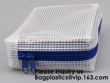 Eco friendly material documents pouch/plastic file pockets for kids,Eco friendly material PVC mesh bag, bagease, pack supplier