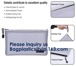 Oem Large Fireproof Cash Pouch Fireproof Bag For Documents Lipo Battery,Safe fireproof document bag,Fiberglass Waterproo supplier