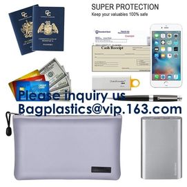 Oem Large Fireproof Cash Pouch Fireproof Bag For Documents Lipo Battery,Safe fireproof document bag,Fiberglass Waterproo supplier