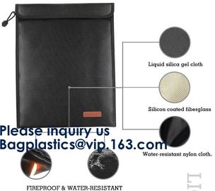 Fiberglass Waterproof Durable,Fire Resistant Document bag Fire Proof Bag,Non-itchy Fiberglass Fireproof Water Resistant supplier