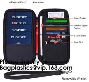 OEM custom luxury travel money passport safe zipper storage pouch fireproof document bag Pouch Money Fiberglass Fire Saf supplier