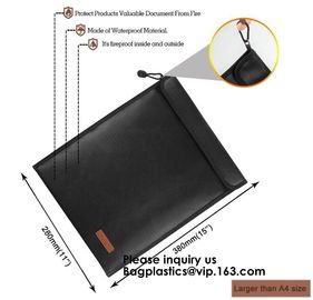 High Quality Fireproof Felt A4 Document File Folder Bag For Office,Fireproof Explosion-proof Lipo battery safe Bag supplier